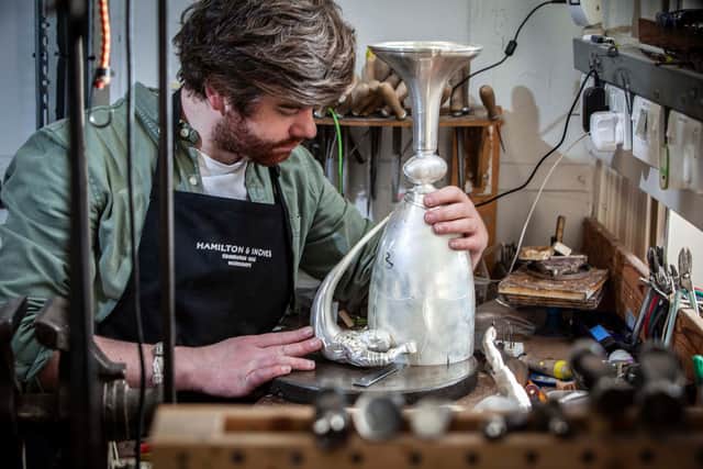 Successful candidates will gain experience to create elaborate pieces in which Hamilton & Inches specialises, such as the Cuttitta Cup. Picture: Scottish Rugby.