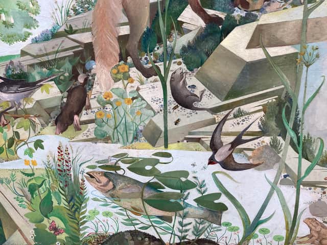 The Scottish Wildlife Mural by Alasdair Gray which could soon be recognised with listed status
Pic: HES