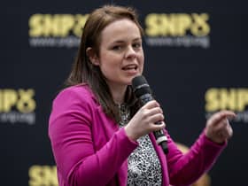 SNP leadership candidate Kate Forbes taking part in a SNP leadership debate, at the University of Strathclyde in Glasgow.