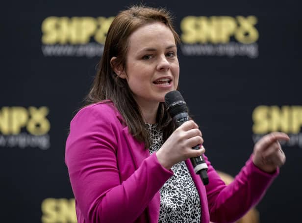 SNP leadership candidate Kate Forbes taking part in a SNP leadership debate, at the University of Strathclyde in Glasgow.