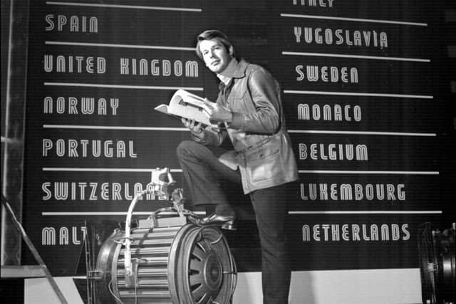 Terry Hughes, producer of the Eurovision Contest poses at the venue,  the Usher Hall,  Edinburgh,  March 1972