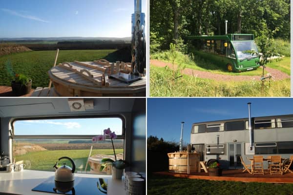 Take a look onboard these luxurious buses you can rent in the East Lothian countryside just 30 minutes from Edinburgh.