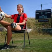 Katie Rood pictured in 2020 during his time with English club Lewes. Picture: Getty