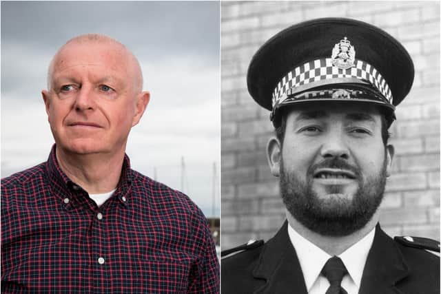 PC Charles Hay (pictured right) was jailed for five years at the High Court in Edinburgh in 1986 after admitting 13 charges of attacks on women. One of the police officers who worked on the case, Peter Richie (pictured left), has described the series of events that led to his capture.