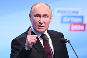 Vladimir Putin in Moscow on March 18, 2024