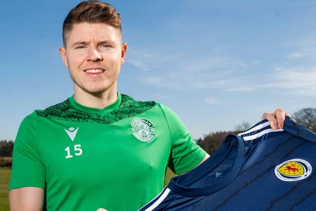 Kevin Nisbet received his first Scotland call-up this week, but is not the only Hibs player to have received international recognition this season. (Photo by Mark Scates / SNS Group)