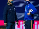 Scotland defence expert Steve Tandy, right, with head coach Gregor Townsend. Picture: Ross Parker/SNS