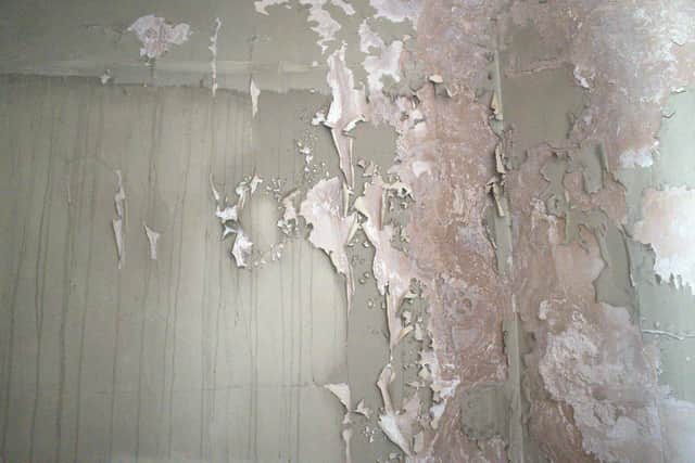 Damage caused by damp in the Theatre
