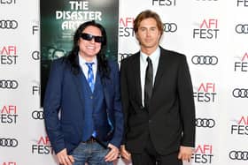 Tommy Wiseau (L) and this week's guest Greg Sestero on the red carpet. (Photo by Neilson Barnard/Getty Images)