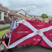 Flying the flag for the Jambos
Pic: Chris Hud
