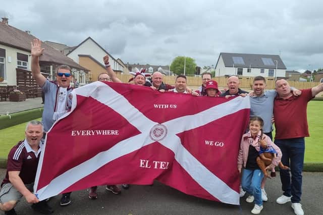 Flying the flag for the Jambos
Pic: Chris Hud
