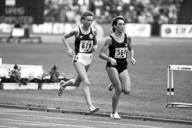 Liz McColgan, then known by her maiden name Liz Lynch, running in the 10,000m at the 1986 Commonwealth Games. in which she won the gold medal.  Picture: Denis Straughan / Alan Macdonald.