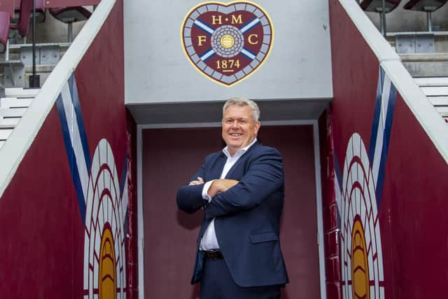 Hearts CEO Andrew McKinlay at Tynecastle.