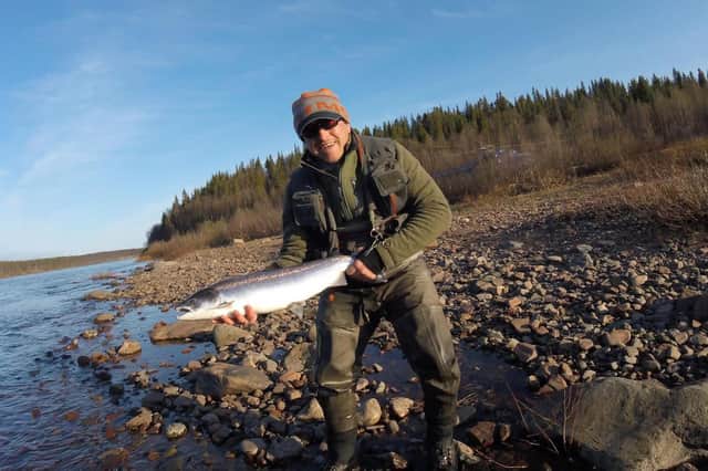Sean McGarry of Bonnyrigg landed 33 trout at Rosslynlee recently but this 8lb Atlantic salmon was caught at Lower Varzuga on the Kola Peninsula in Russia.