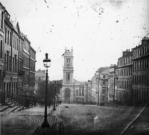 Howe Street looking towards St Stephen Church in the New Town.