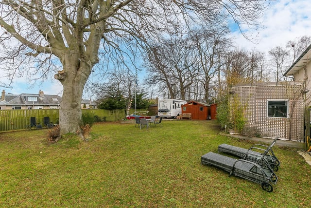 This Davidson's Main's property comes with a large back garden to relax in.
