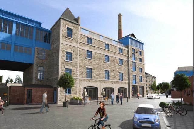 An artist's impression of the redeveloped brewery