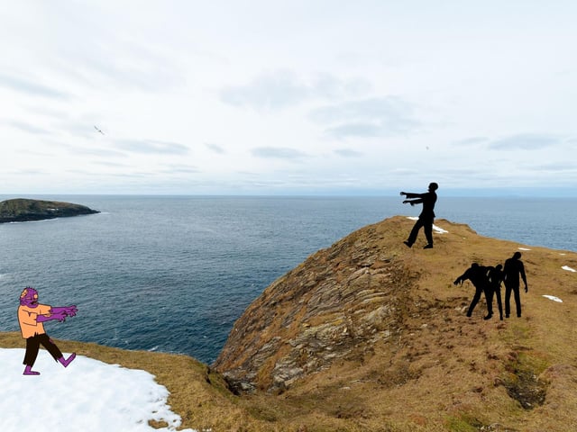 2,926 zombies would descend on the Shetland Islands however, despite a big number of walkers, it would be the second most likely to survive an apocalypse.
