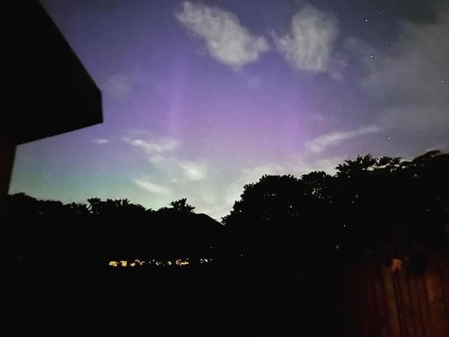 Lorna Macaulay sent over this photo of the Northern Lights, taken from her garden in Barnton last night.