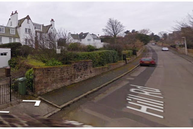 New to the Bank of Scotland's top 10 most expensive list in 2023 is Hill Road in Gullane, on the southern shore of the Firth of Forth in East Lothian