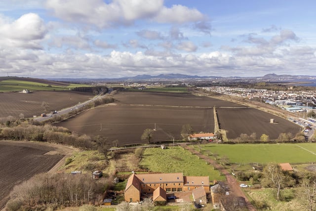This former East Lothian steading offers spectacular views as far as the Pentland Hills.