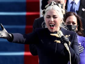 Lady Gaga sings the National Anthem during the inauguration of U.S. President-elect Joe Biden on the West Front of the U.S. Capitol on January 20th, 2021 in Washington, DC. Photo: Rob Carr/Getty Images.