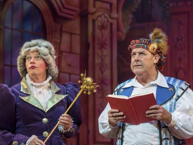 Allan Stewart as Fairy May and Andy Gray as Buttons in Cinderella