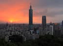 Sunset over Taipei, Taiwan (Picture: Daniel Shih/AFP via Getty Images)