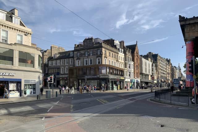 A CGI image of the proposals for the site at the corner of Hanover Street and Princes Street.