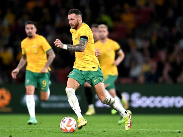 Martin Boyle in action for Australia. The Hibs winger has earned 19 caps during his career for the Socceroos. Picture: Getty