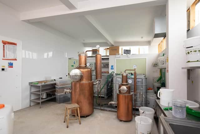 Distilling room.