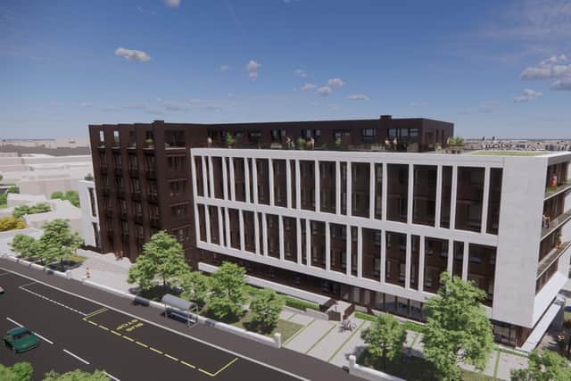 The existing Finance House building in Orchard Brae would be refurbished as planned, but the developer wants to redesign the interior to provide student accommodation instead of residential apartments.