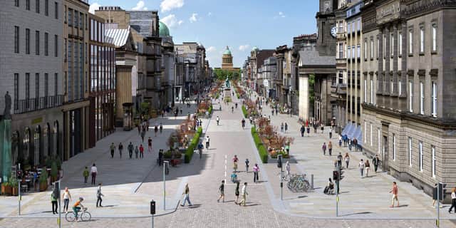 An artist's impression of the proposed plans for Edinburgh's George Street (Picture: City of Edinburgh Council/PA Wire)