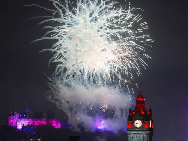 Hogmanay celebrations i​n front of the castle encapsulated the city’s distinctive blend of ancient and modern, says Susan Dalgety