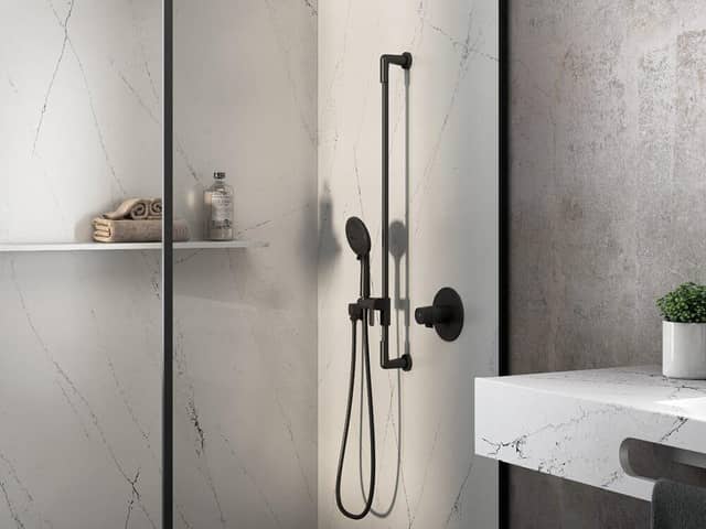 Sanctuary Bathrooms: Riobel Parabola Shower Kit with Overhead Shower