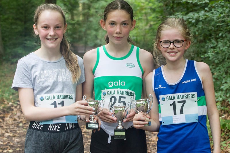 No 11 Ava Richardson was second in the junior 3km race won by No 25 Kirsty Rankine, with No 17 Anna Elizabeth Ross third