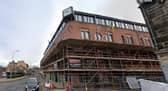 Scaffolding was installed at Midlothian House, Dalkeith, two yeas ago. (Pic: Google Maps)