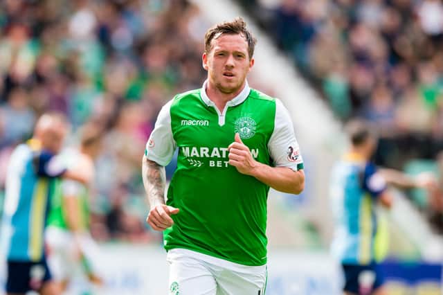 Danny Swanson in action for Hibs in 2017. Pic: SNS Group Paul Devlin