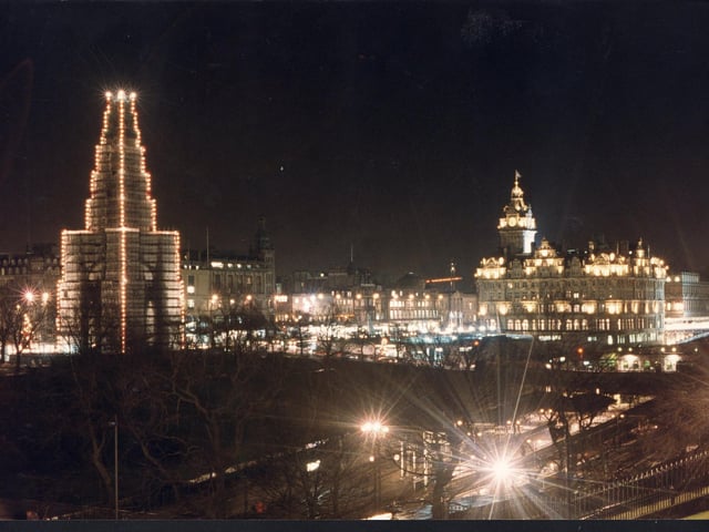 Under scaffolding in the early 1990s, Edinburgh's 'Gothic rocket', the Scott Monument, looked as if it was ready for lift-off when lit up at night.