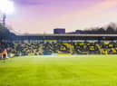 Fans spread out in the in the stand for Livingston v Ross County at the Tony Macaroni Arena