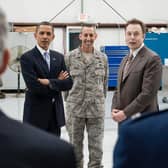Mr Rosen with 44th US President Barack Obama and SpaceX founder Elon Musk. Picture: Nasa/Bill Ingalls.