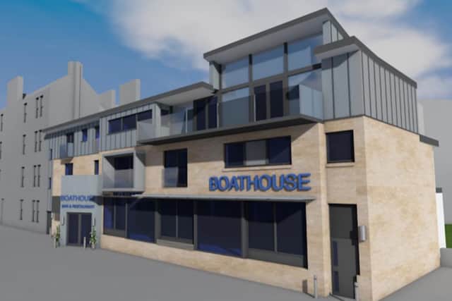A visualisation of what the new Boathouse bar and restaurant in Portobello might look like.