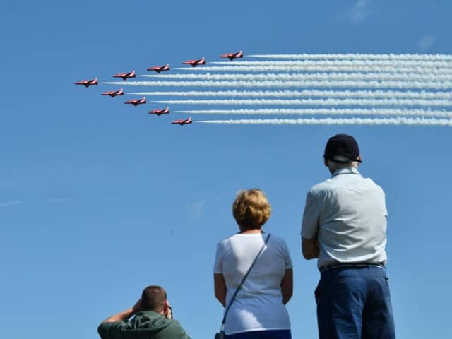 The Red Arrows went on to Prestwick earlier this month after poor visibility meant they were unable to fly over Edinburgh.