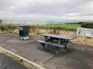The smart bin at the Hilltop car park has been set on fire twice and the surrounding fencing ripped out. The remote car park has also been a magnet for fly-tipping.