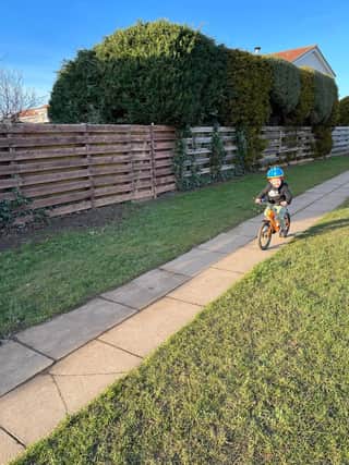 Ruari plans to cycle 10km to his nursery on Good Friday to raise money for charity.