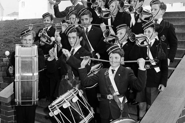 The St John Boys' Brigade Bugle Band at the festival in 1963.