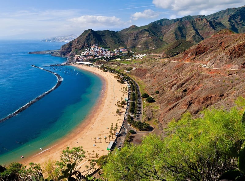 Tenerife, the largest of the Canary Islands, is a great-value winter sun destination. The island, which boasts golden beaches and clear blue waters, receives 10.35 hours of sunshine, meaning tourists from Edinburgh will gain almost 9 hours of winter sun per day. For two adults, the average cost of a holiday to Tenerife is £834.96.