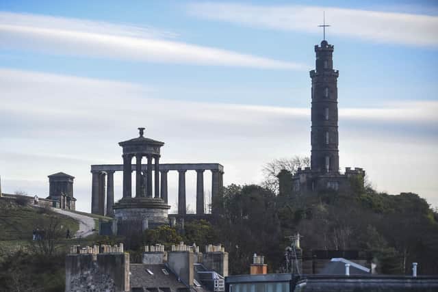 Calton Hill is another popular gathering place on Easter Sunday. Picture: Lisa Ferguson