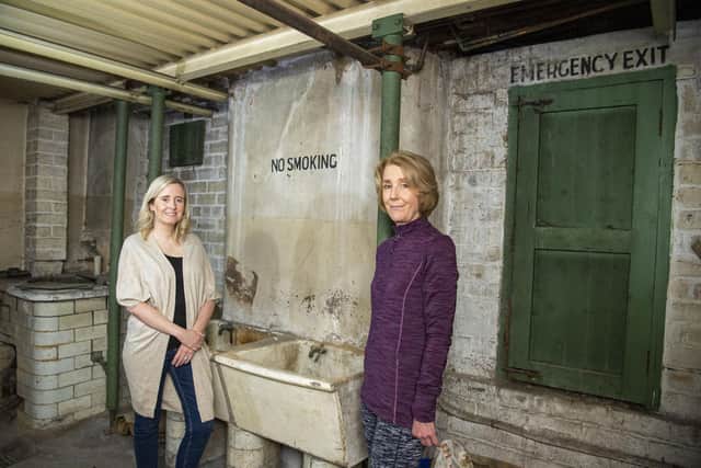 Goldenacre residents Mia Gray and Liz Mowbray found an original Victorian washroom which was later converted to an air raid shelter in the Second World War.