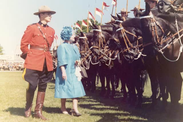 The Queen Mother visits the Royal Highland Show in 1977
